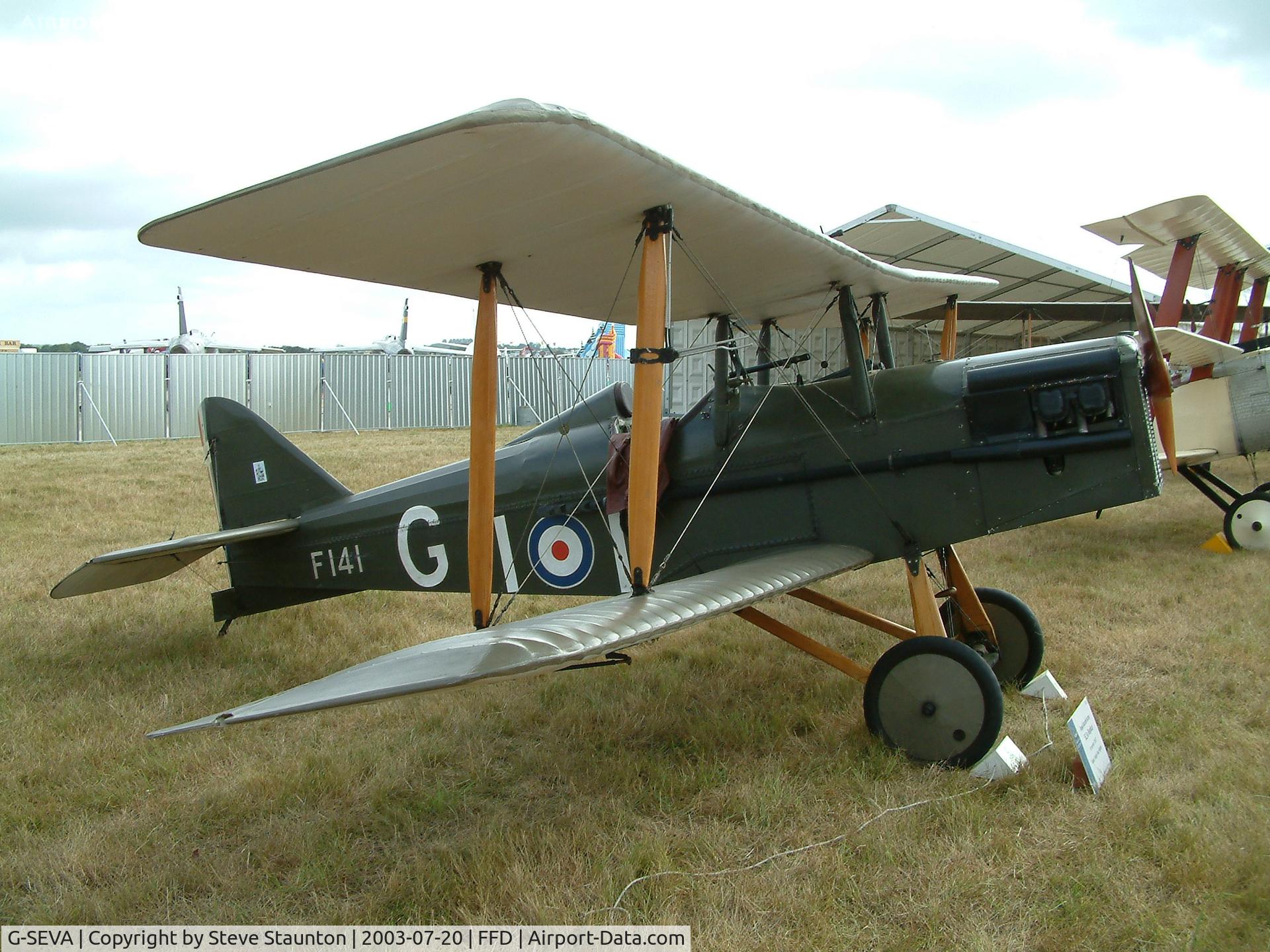 G-SEVA, 1987 Royal Aircraft Factory SE-5A Replica C/N PFA 020-10955, Royal International Air Tattoo 2003