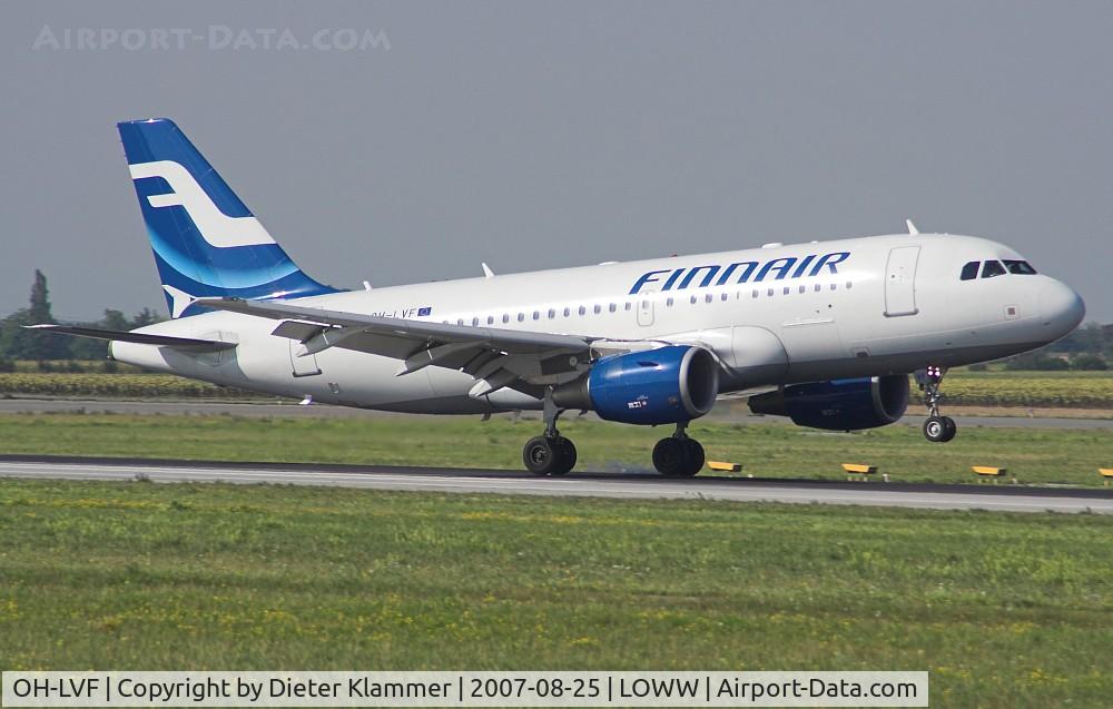 OH-LVF, 2002 Airbus A319-112 C/N 1808, Finnair A320 touchdown at rwy34