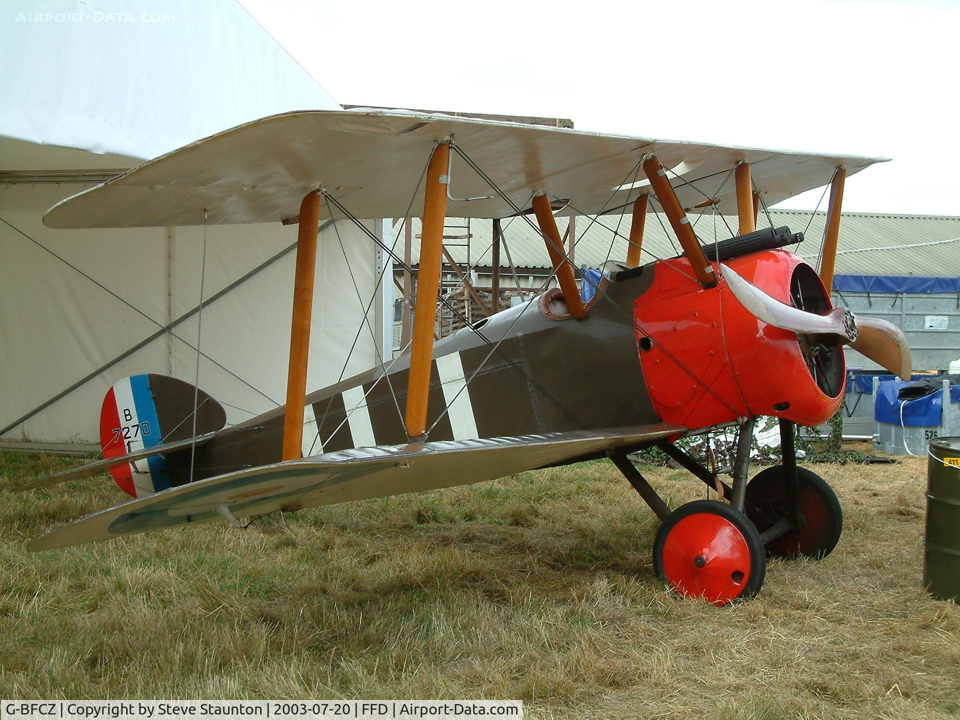 G-BFCZ, 1977 Sopwith F.1 Camel Replica C/N WA2, Royal International Air Tattoo 2003