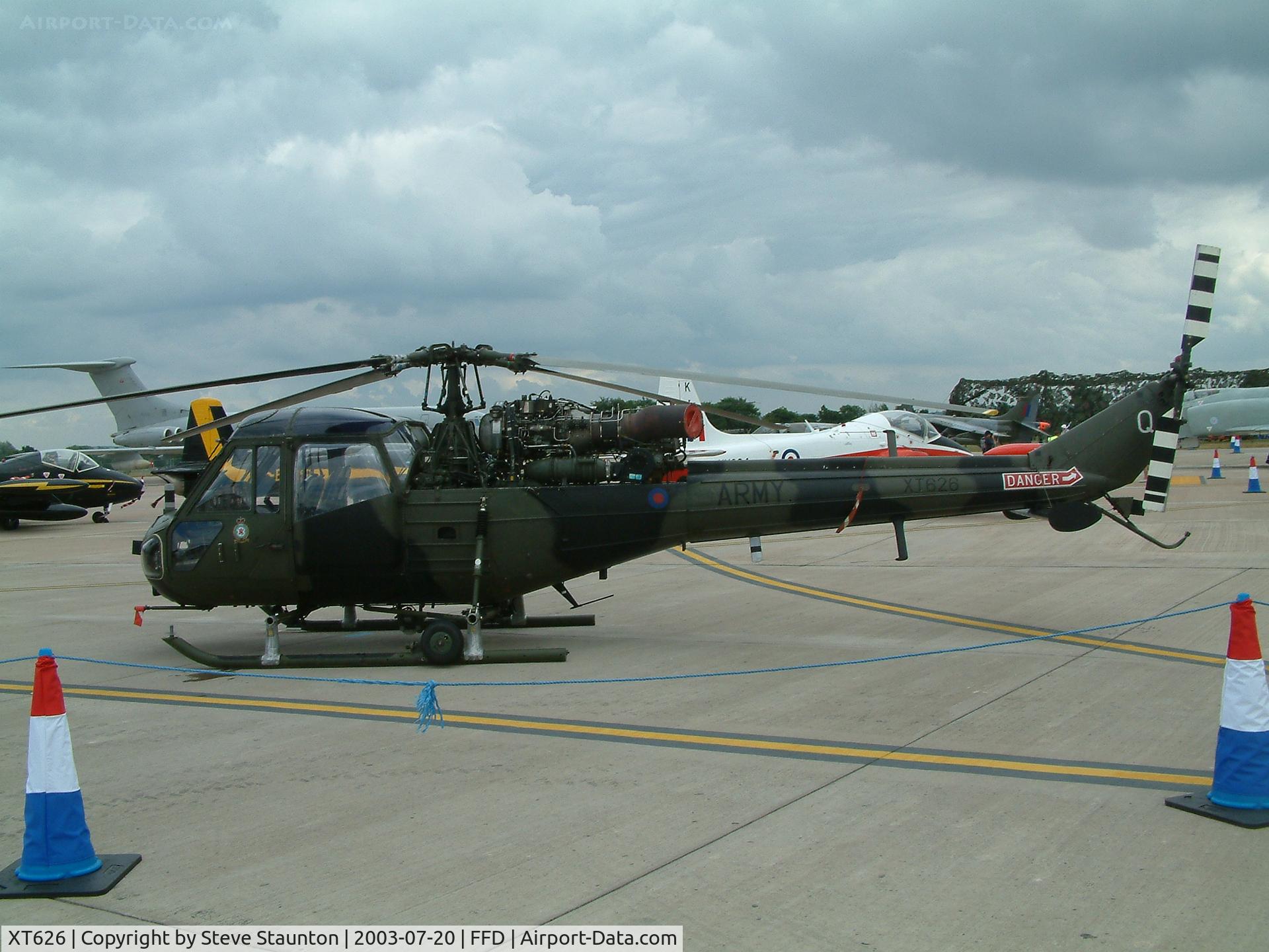 XT626, 1966 Westland Scout AH.1 C/N F9632, Royal International Air Tattoo 2003