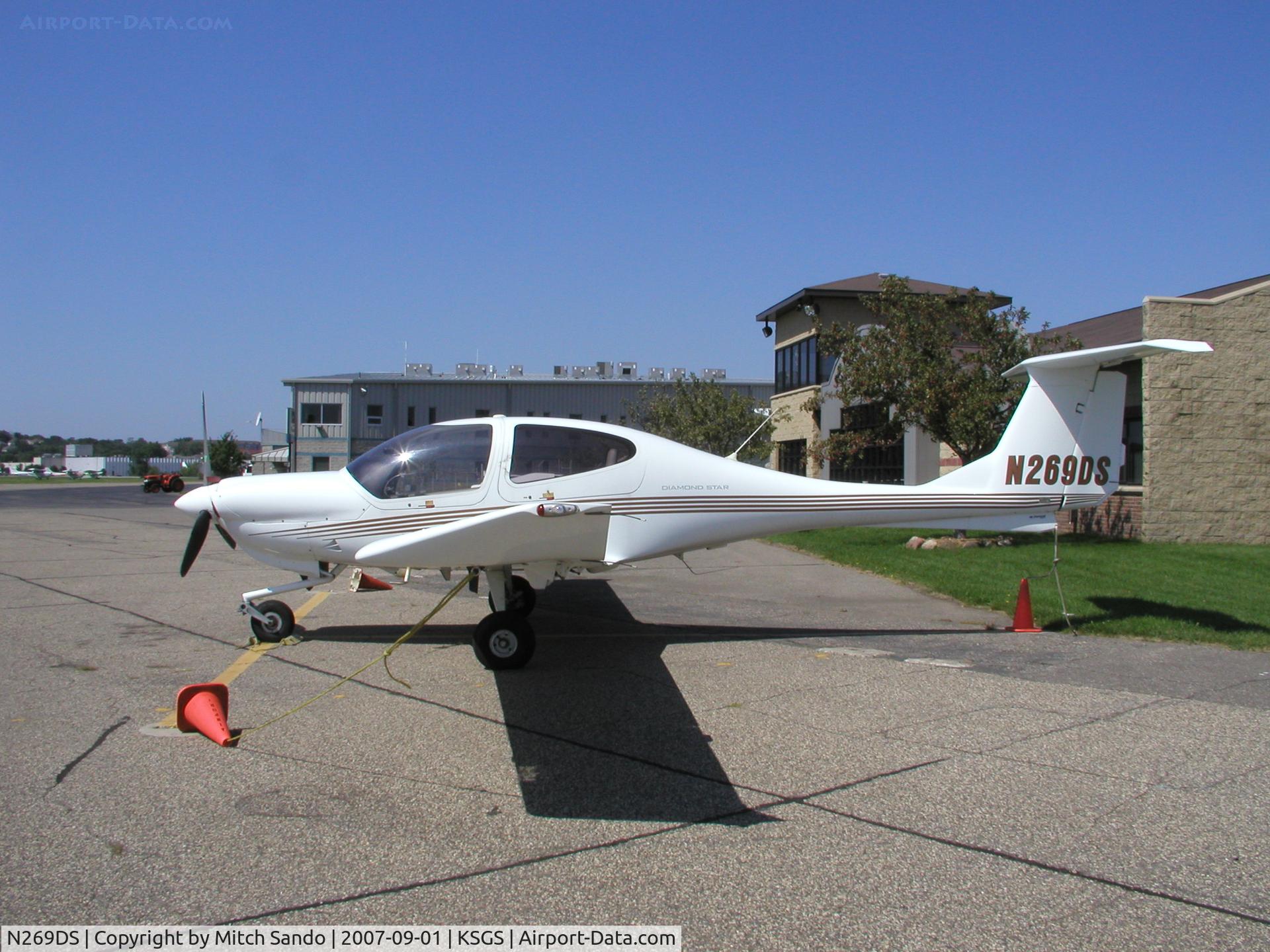 N269DS, Diamond DA-40 Diamond Star C/N 40.269, Parked on the ramp at Fleming Field.