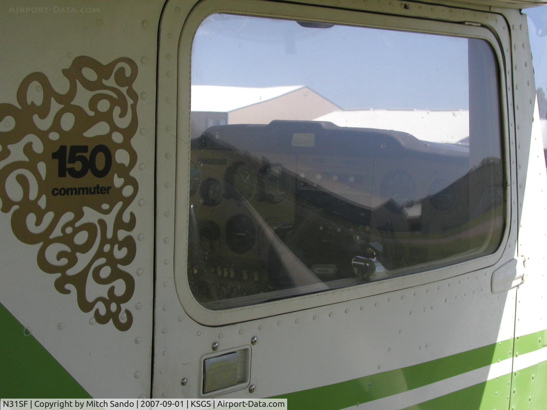 N31SF, 1975 Cessna 150M C/N 15076627, Tied down at Fleming Field.