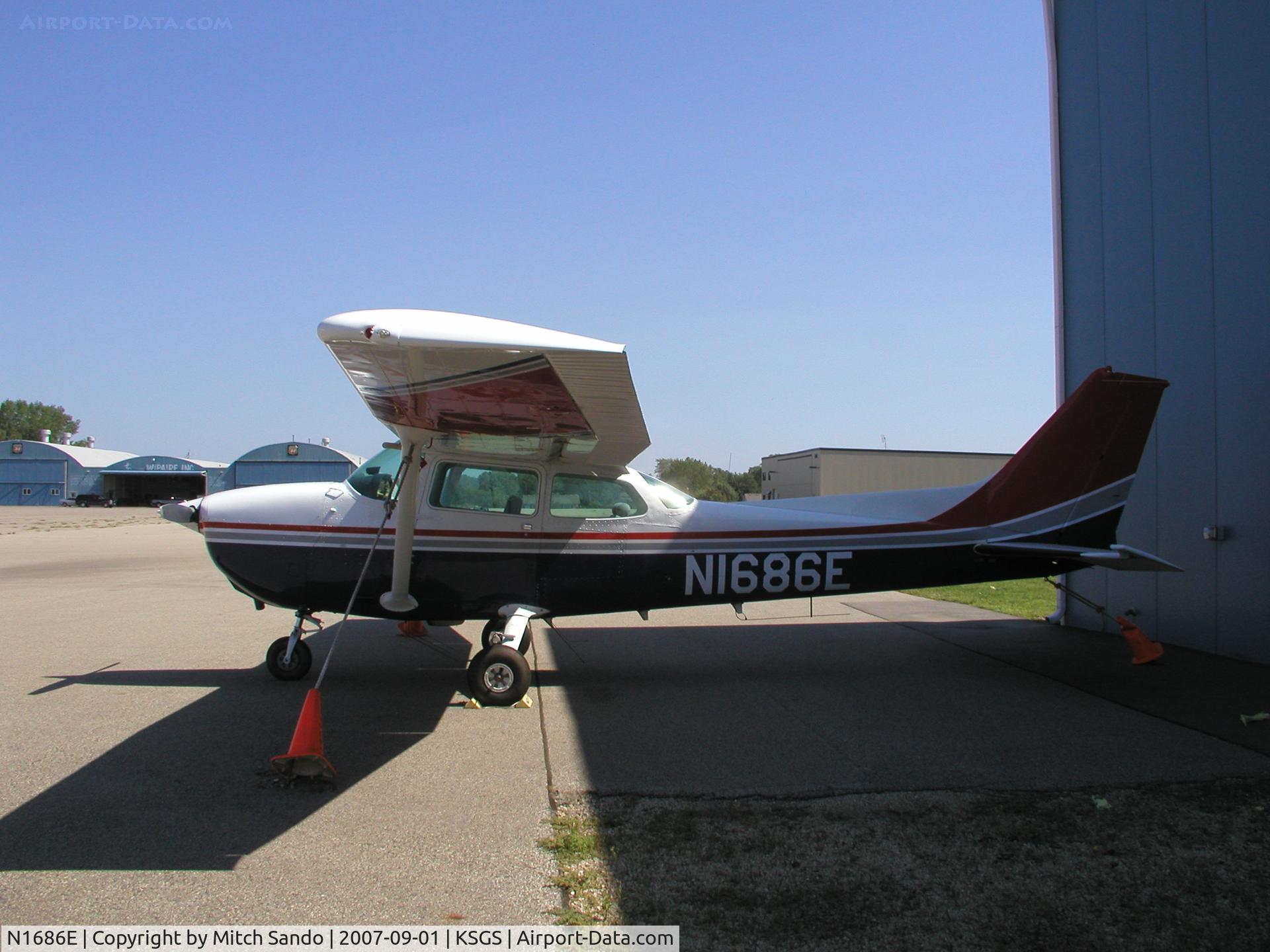N1686E, 1978 Cessna 172N C/N 17271093, Parked outside the Civil Air Patrol Hangar at Fleming Field.