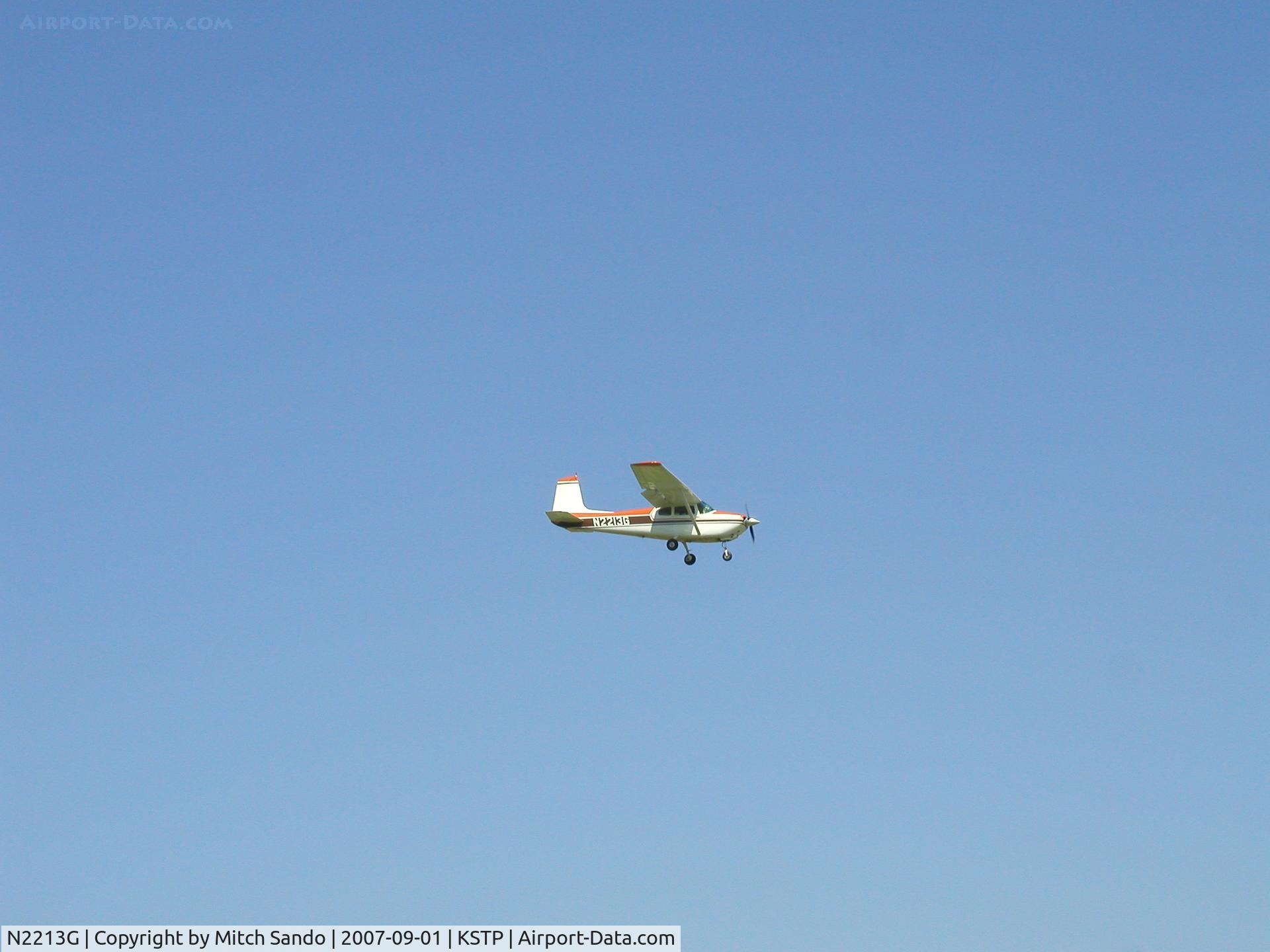 N2213G, 1958 Cessna 182A Skylane C/N 51513, Landing Runway 14.