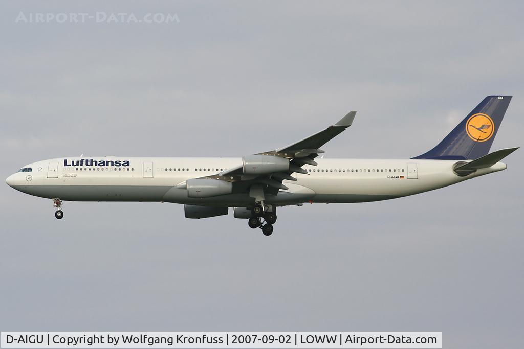 D-AIGU, 2000 Airbus A340-313 C/N 321, on maintenance visit