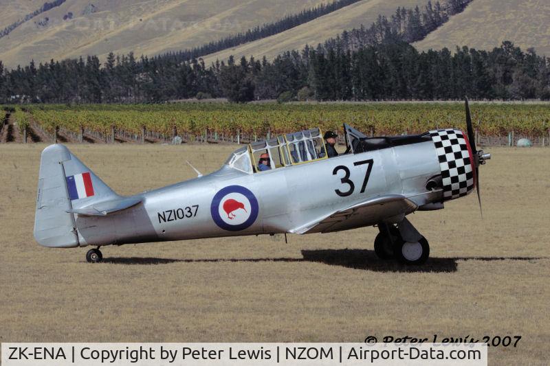 ZK-ENA, 1943 North American AT-6C Harvard IIA C/N 88-12036, wearing its previous RNZAF identity of NZ1037