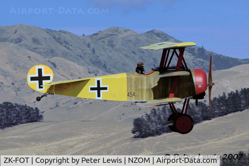 ZK-FOT, Fokker Triplane Replica Scout C/N W127, Wairarapa Aviation Ltd., Wellington