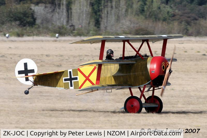 ZK-JOC, Fokker Triplane Replica Scout C/N 143, Omaka Collection, Wellington