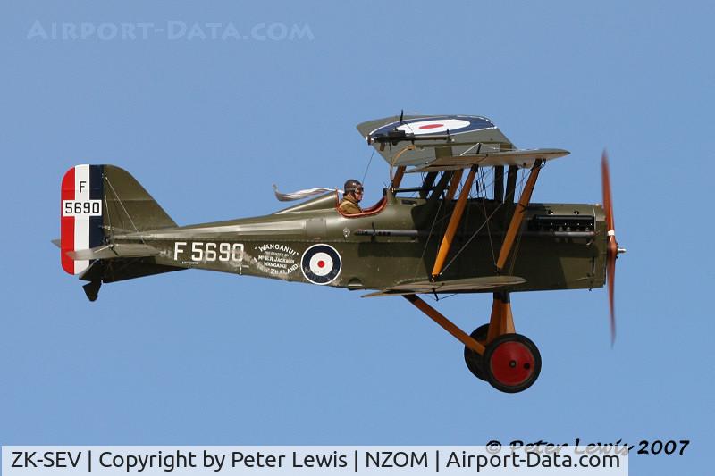 ZK-SEV, Royal Aircraft Factory SE-5A-1 Replica C/N WA19, The Vintage Aviator Ltd., Wellington
