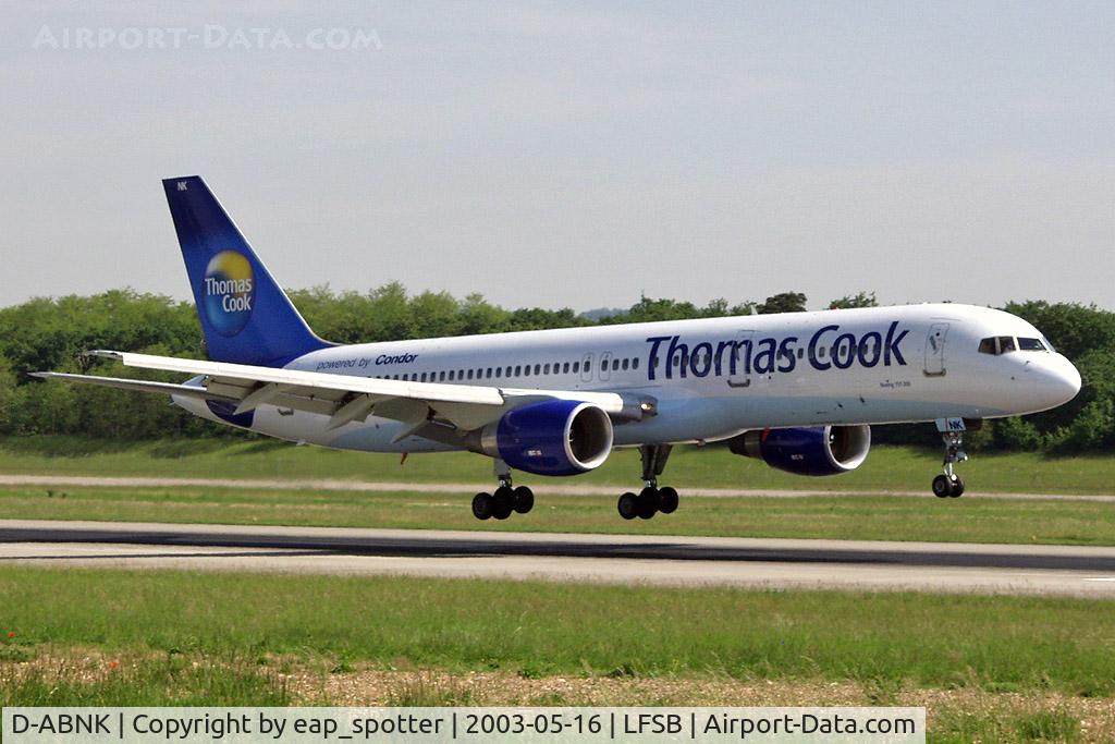 D-ABNK, 1992 Boeing 757-230 C/N 25438, unexpected stop at LFSB - arriving from ?