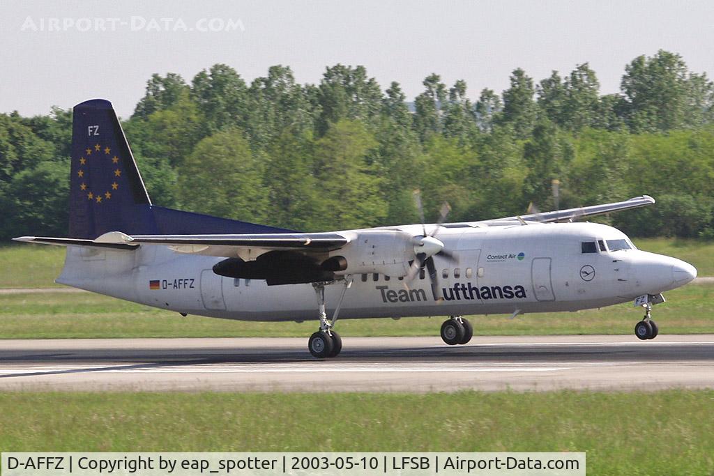 D-AFFZ, 1988 Fokker 50 C/N 20133, landing on rwy 16