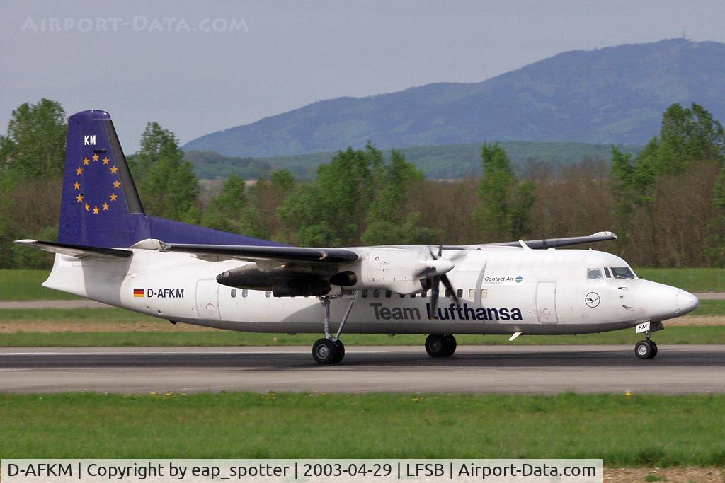 D-AFKM, 1991 Fokker 50 C/N 20214, departing on rwy 16