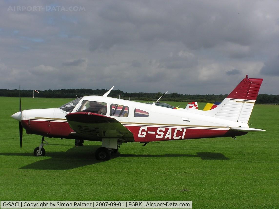 G-SACI, 1982 Piper PA-28-161 Cherokee Warrior II C/N 28-8216123, PA-28 visiting Sywell