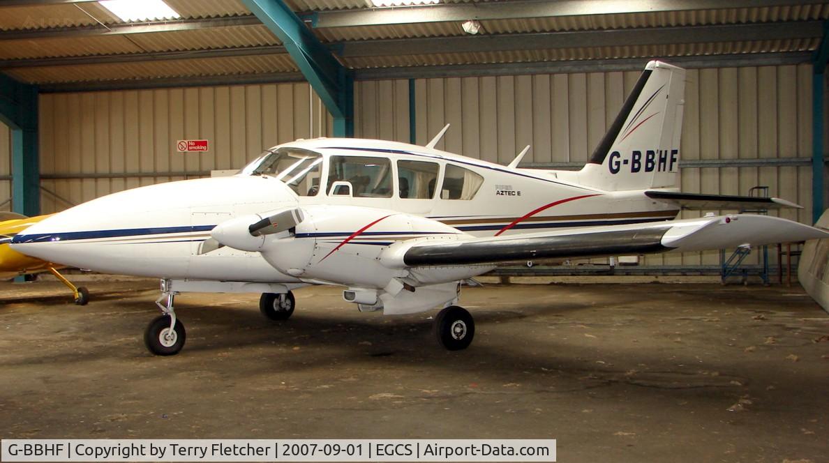 G-BBHF, 1973 Piper PA-23-250 Aztec E C/N 27-7305166, Pa-23-250