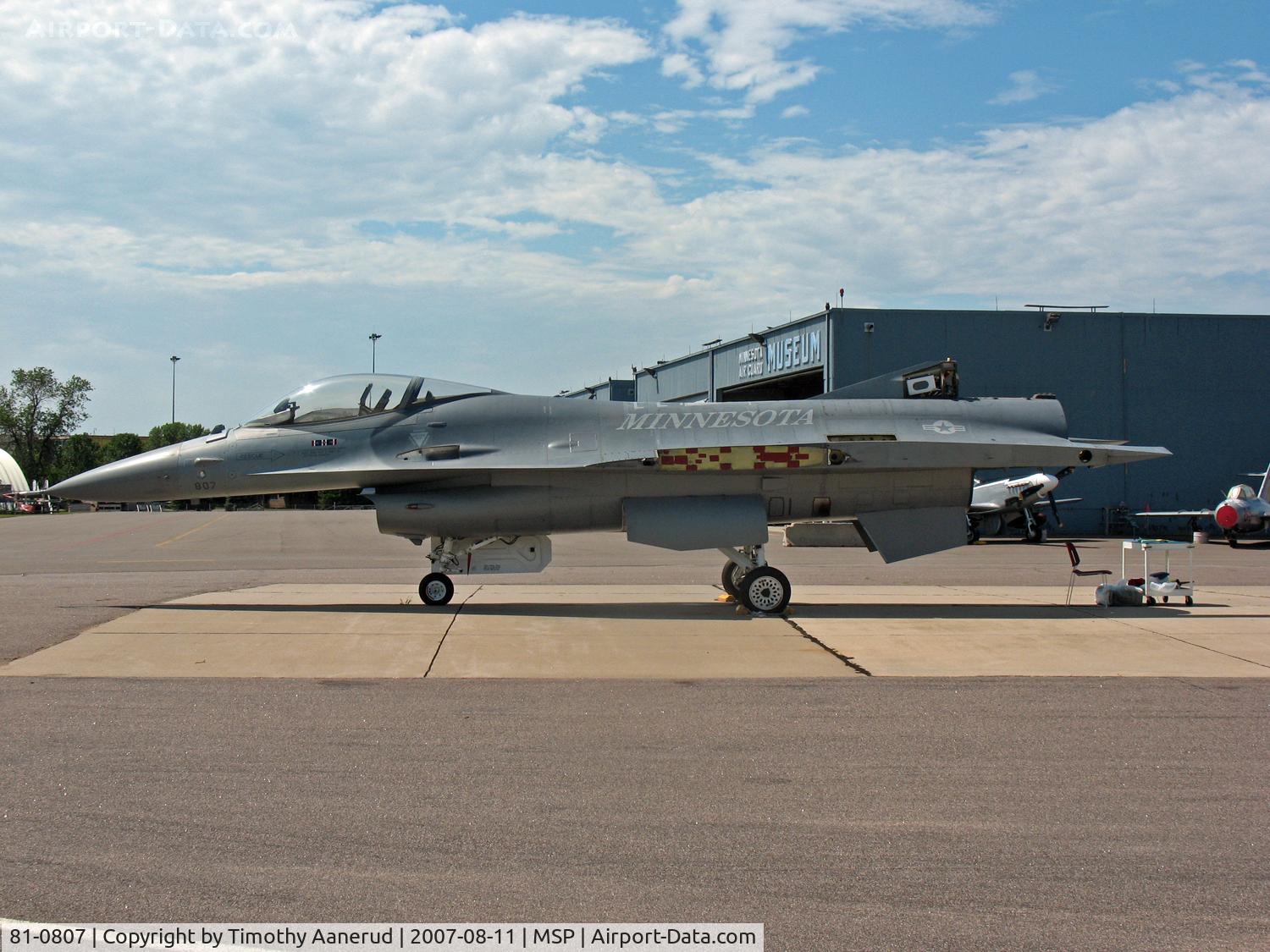 81-0807, General Dynamics F-16A/ADF Fighting Falcon C/N 61-488, General Dynamics F-16A Fighting Falcon Block 15H