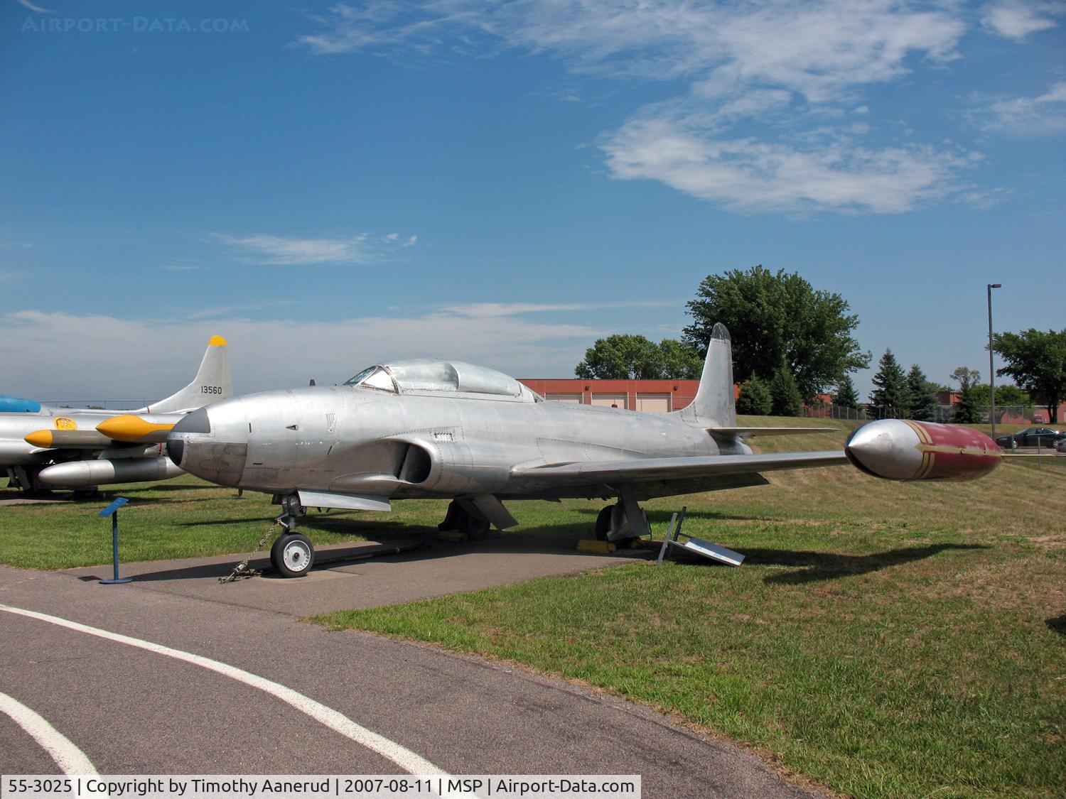 55-3025, 1955 Lockheed T-33A-5-LO Shooting Star C/N 580-9522, Lockheed T-33A, Minnesota Air National Guard Museum