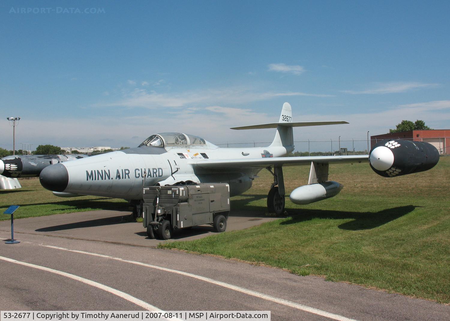 53-2677, 1953 Northrop F-89D Scorpion C/N Not found 53-2677, Northrop F-89D Scorpion, Minnesota Air National Guard Museum.  Signs at the museum say it's and H model, but the serial number is a F-89D
