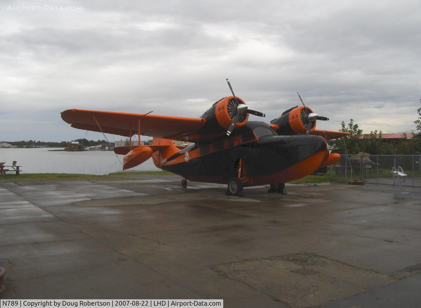 N789, 1943 Grumman G-21A Goose C/N B-102, 1943 Grumman G-21A GOOSE, two P&W R-985-AN6 450 Hp each, at Alaska Aviation Heritage Museum