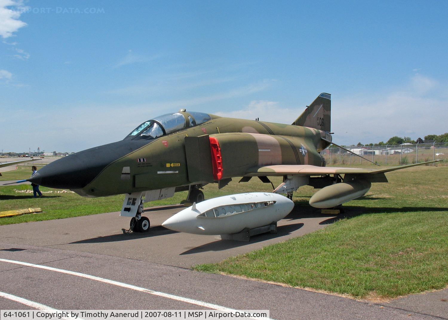 64-1061, 1964 McDonnell RF-4C Phantom II C/N 1017, McDonnell RF-4C-22-MC Phantom II.  Minnesota Air National Guard Museum