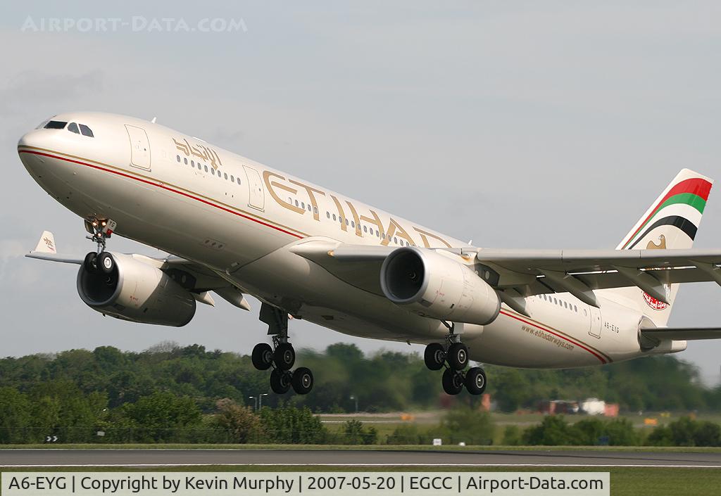 A6-EYG, 2006 Airbus A330-243 C/N 724, Etihad 330 departing 23L