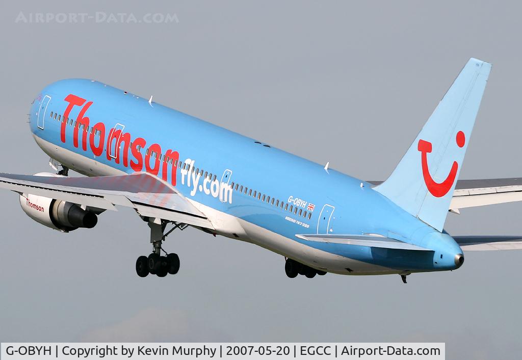 G-OBYH, 1999 Boeing 767-304/ER C/N 28883, Tomo 767 just after lift off