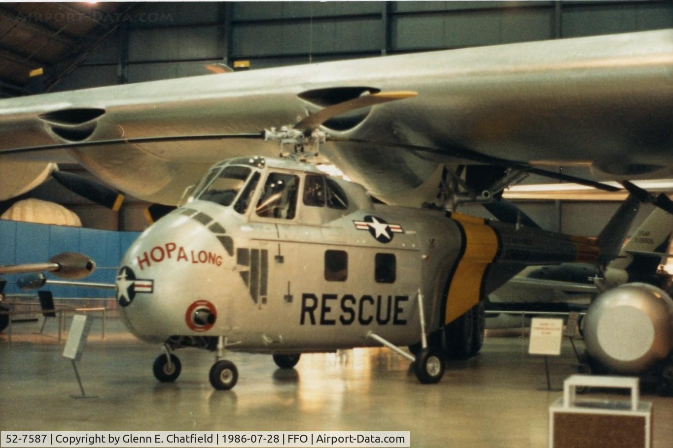 52-7587, 1952 Sikorsky H-19B Chickasaw C/N 55734, UH-19B at the National Museum of the U.S. Air Force