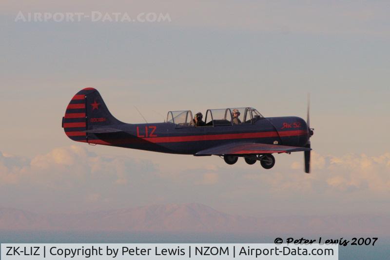 ZK-LIZ, Yakovlev Yak-52 C/N 844413, LIZ Syndicate, New Plymouth