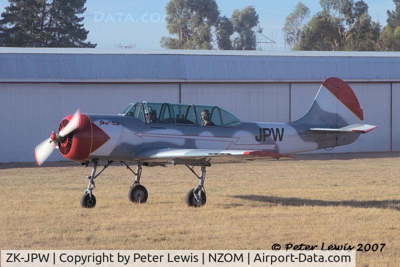 ZK-JPW, Yakovlev Yak-52 C/N 822214, Ashburton Yak Syndicate, Darfield