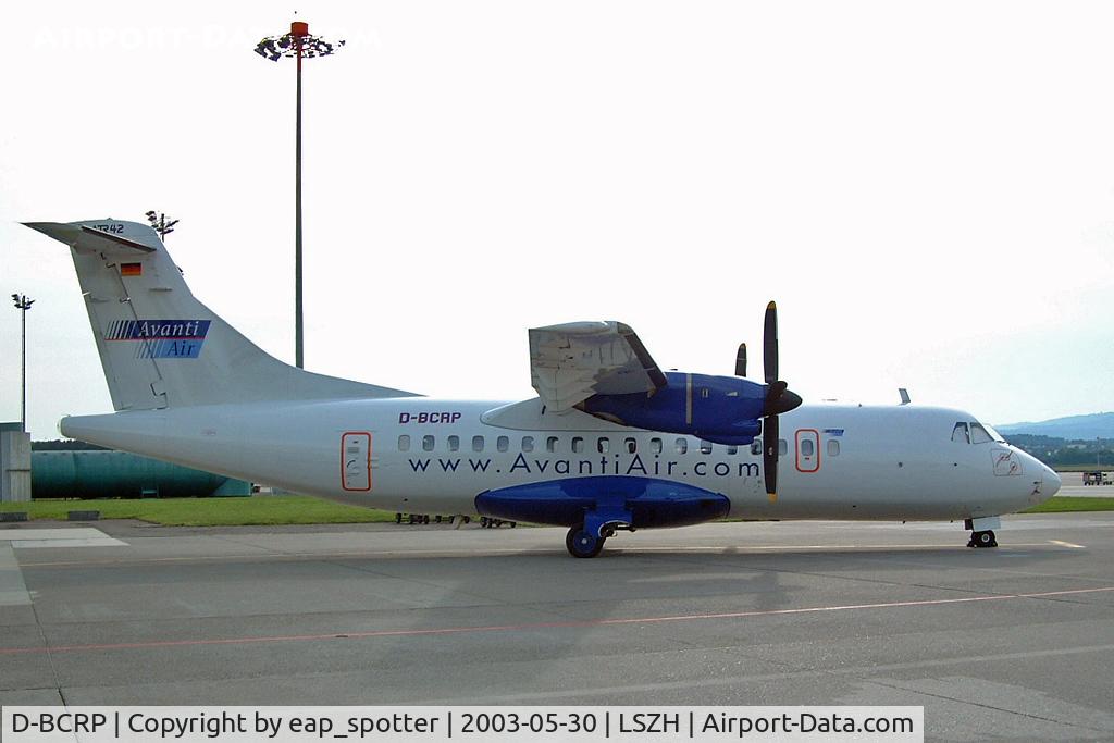 D-BCRP, 1989 ATR 42-300QC C/N 158, AvantiAir parked at LSZH