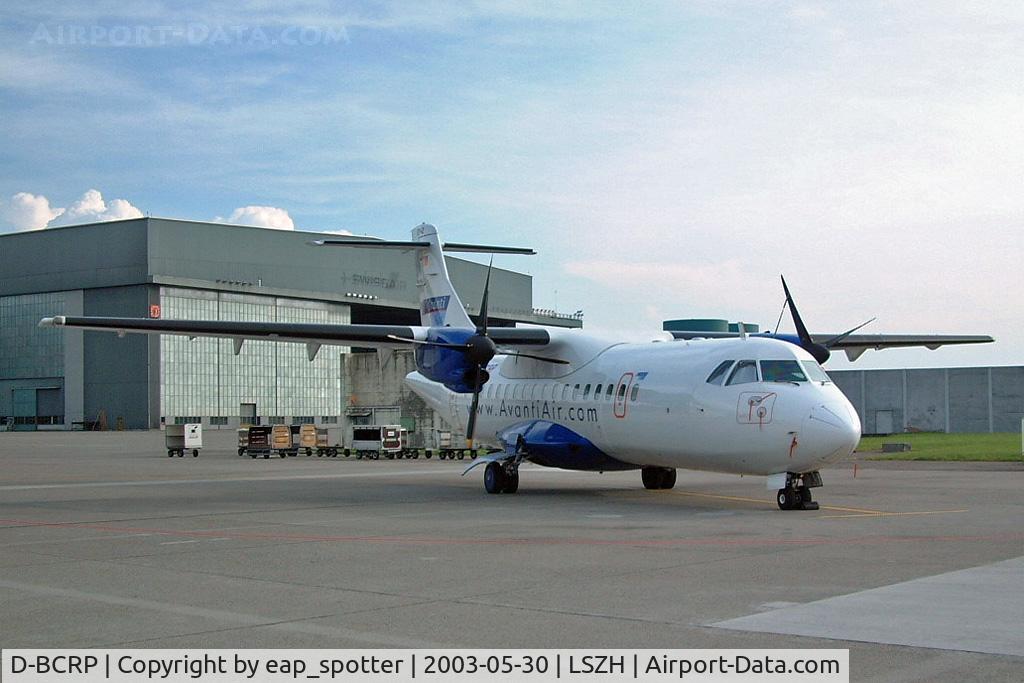 D-BCRP, 1989 ATR 42-300QC C/N 158, AvantiAir parked at LSZH