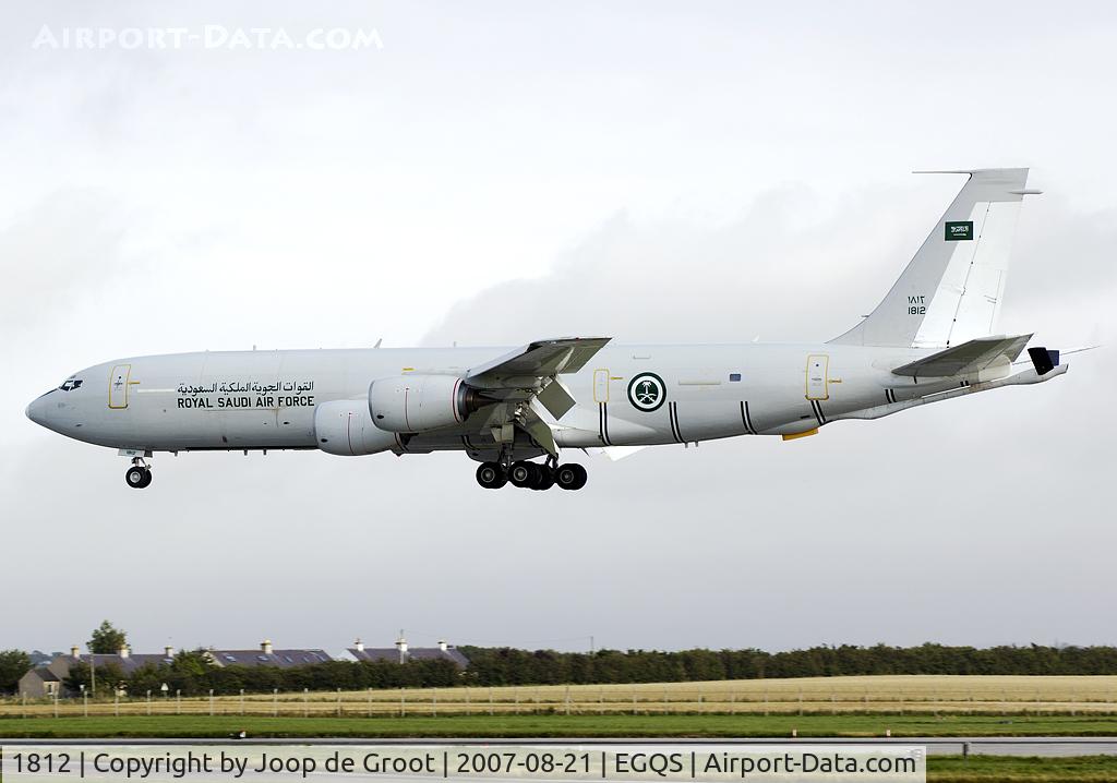 1812, Boeing KE-3A C/N 23423, Landing at Lossiemouth during the deployment of Saudi Tornadoes