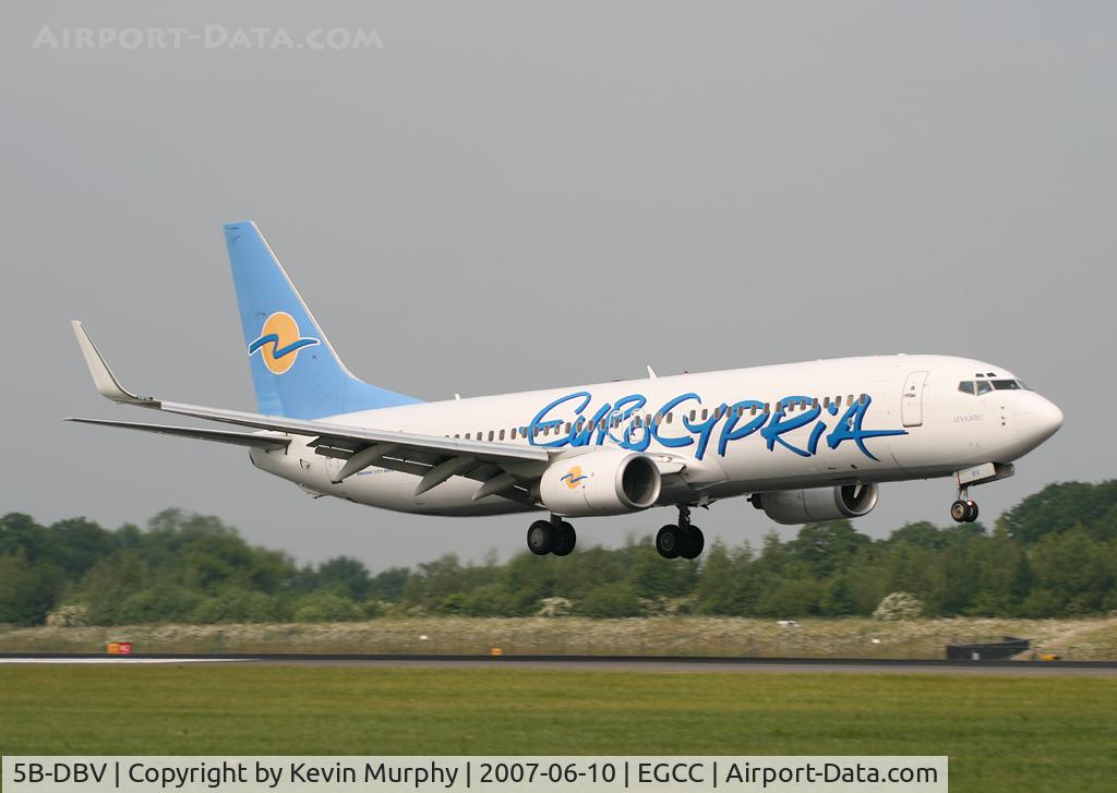 5B-DBV, 2003 Boeing 737-8Q8 C/N 30654, Eurocypria holiday jet