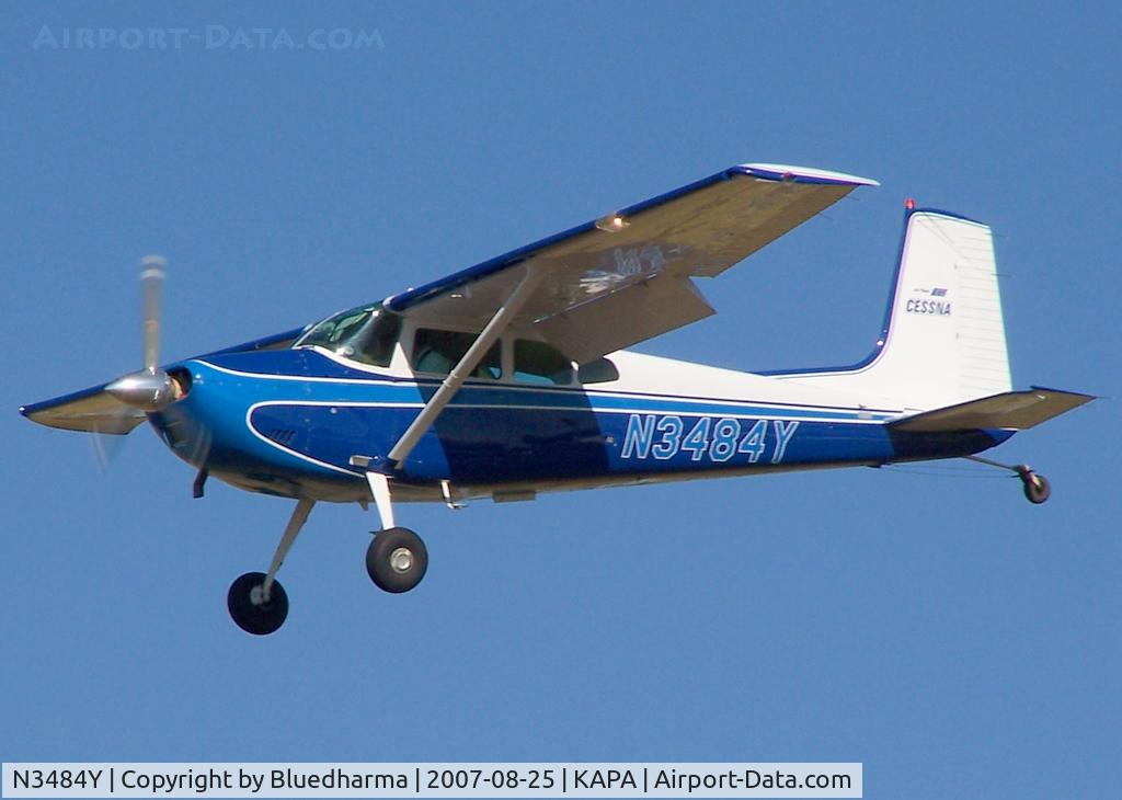 N3484Y, 1968 Cessna 180H Skywagon C/N 18051984, Landing at 17L