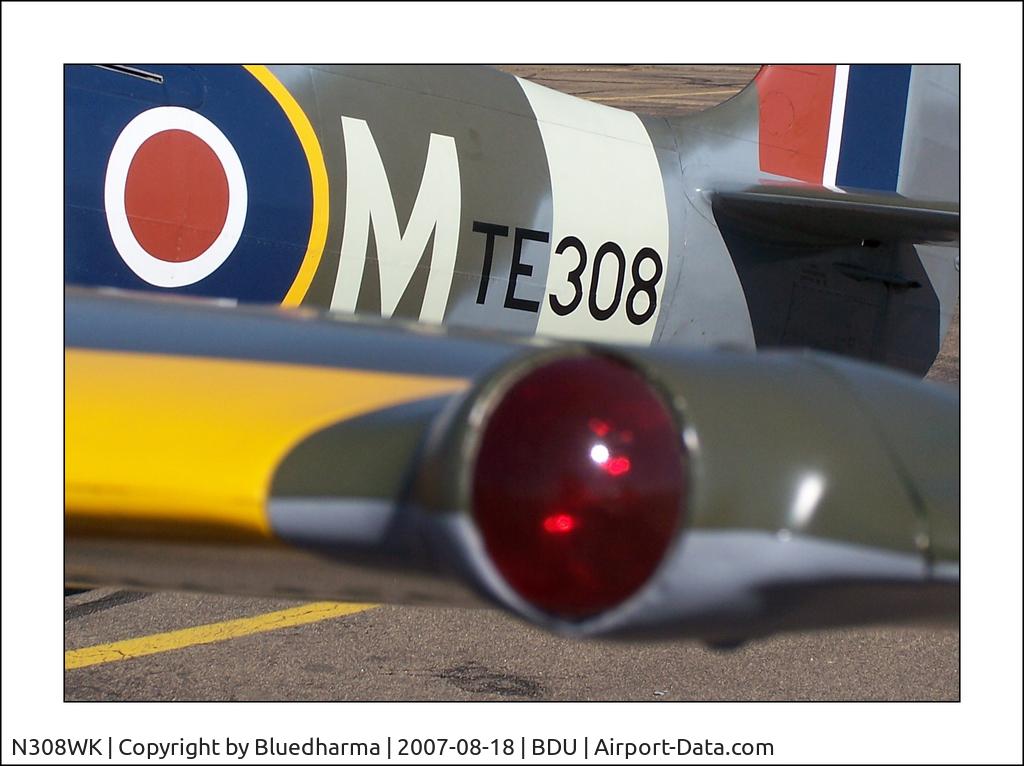 N308WK, 1945 Supermarine 361 Spitfire Tr9 C/N CBAF.4494, RAF Roundel and color.