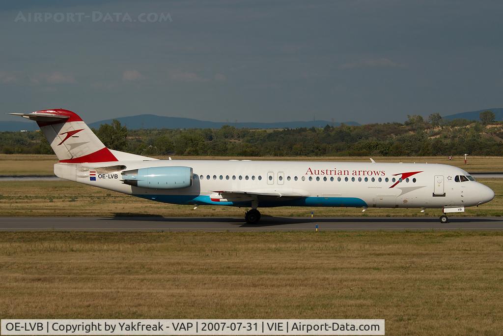 OE-LVB, 1994 Fokker 100 (F-28-0100) C/N 11502, Austrian Arrows Fokker 100