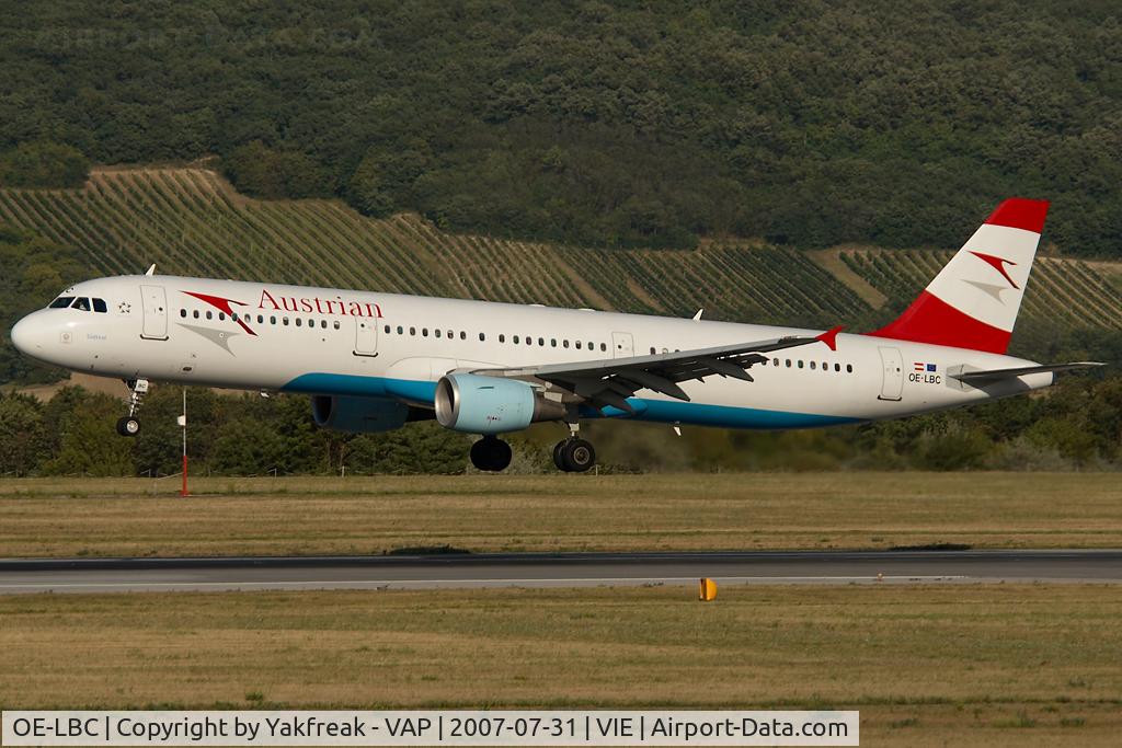 OE-LBC, 1996 Airbus A321-111 C/N 581, Austrian Airlines Airbus A321