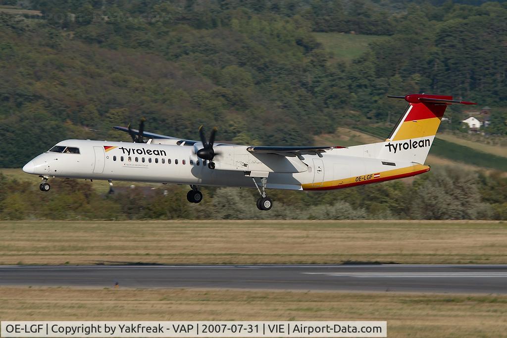 OE-LGF, 2002 De Havilland Canada DHC-8-402Q Dash 8 C/N 4068, Tyrolean Airways Dash 8-400