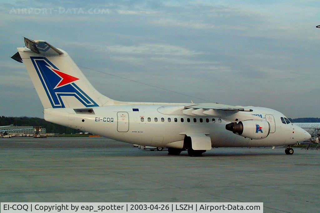 EI-COQ, 1994 British Aerospace Avro 146-RJ70 C/N E1254, parked