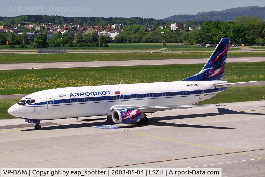 VP-BAM, 1998 Boeing 737-4M0 C/N 29205, taxi to gate