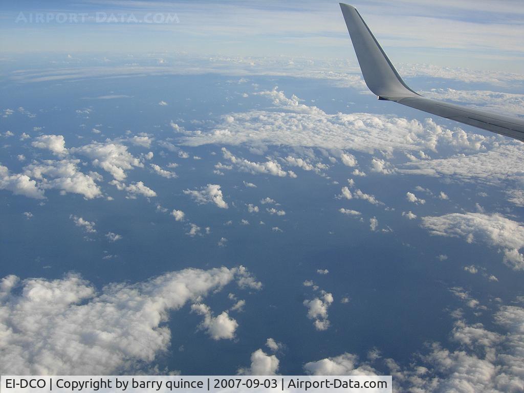 EI-DCO, 2004 Boeing 737-8AS C/N 33809, Ryanair flight from DUB to BOH Irish sea below