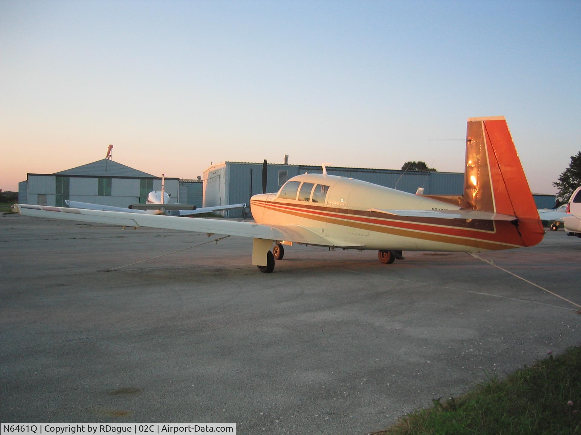 N6461Q, 1967 Mooney M20F Executive C/N 680003, Mooney M20F at Sunset