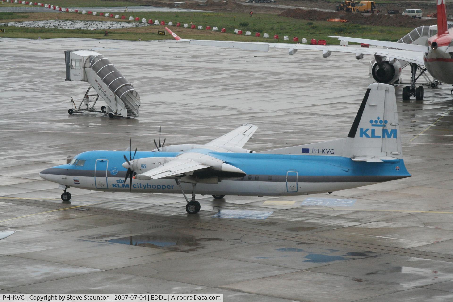 PH-KVG, 1991 Fokker 50 C/N 20211, Taken at Dusseldorf July 2007