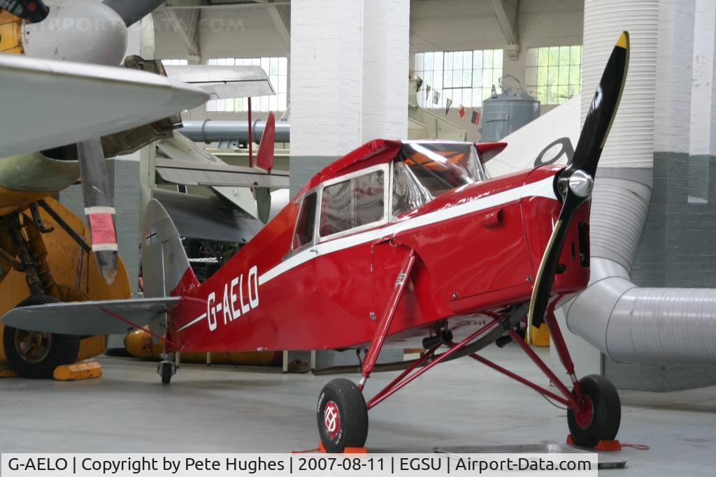 G-AELO, 1936 De Havilland DH.87B Hornet Moth C/N 8105, Hornet Moth awaiting wings at Duxford