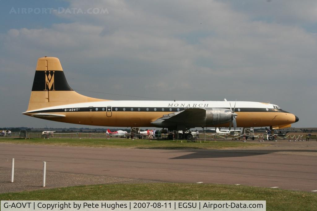 G-AOVT, 1958 Bristol 175 Britannia 312 C/N 13427, on display at Duxford
