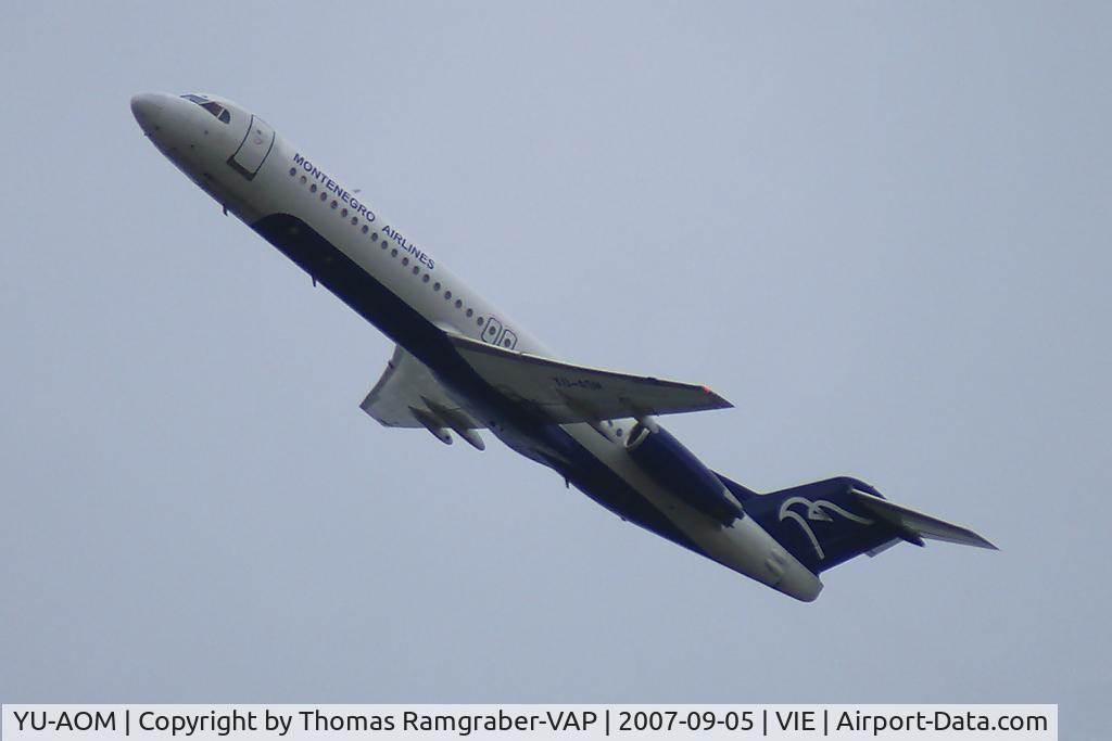 YU-AOM, 1990 Fokker 100 (F-28-0100) C/N 11321, Montenegro Airlines Fokker 100