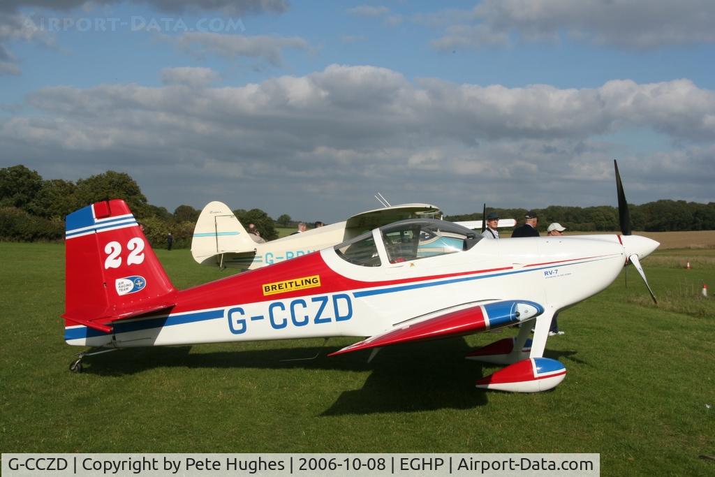 G-CCZD, 2004 Vans RV-7 C/N PFA 323-14087, at Popham, Hampshire, UK