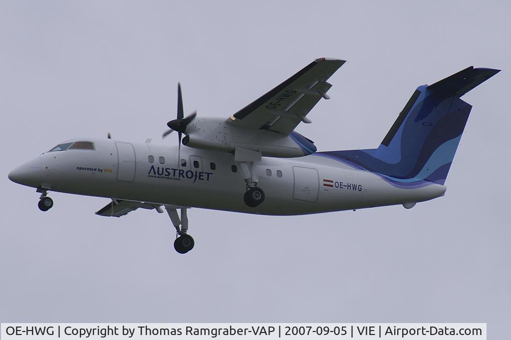 OE-HWG, 1991 De Havilland Canada DHC-8-102 Dash 8 C/N 289, Austrojet DeHavilland Canada Dash 8-100
