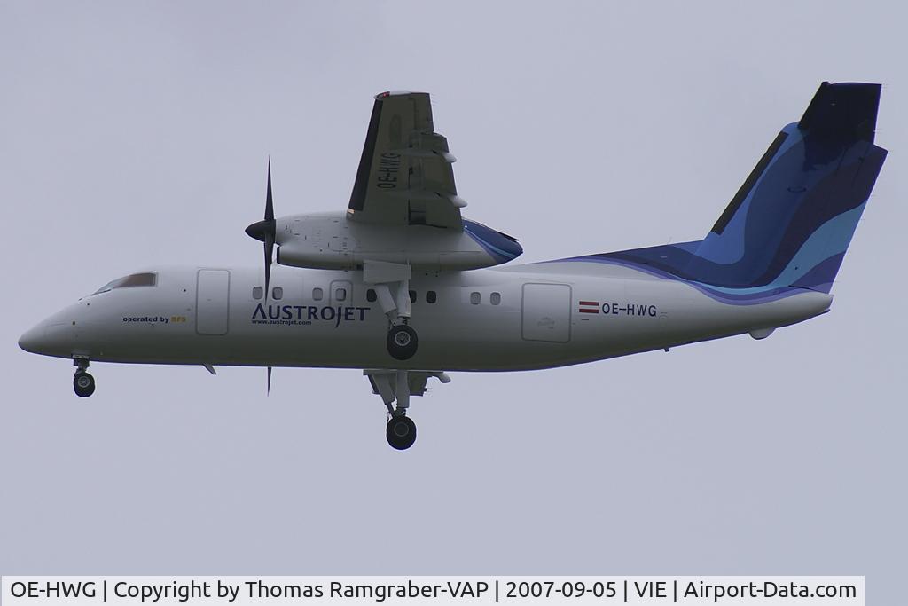 OE-HWG, 1991 De Havilland Canada DHC-8-102 Dash 8 C/N 289, Austrojet DeHavilland Canada Dash 8-100