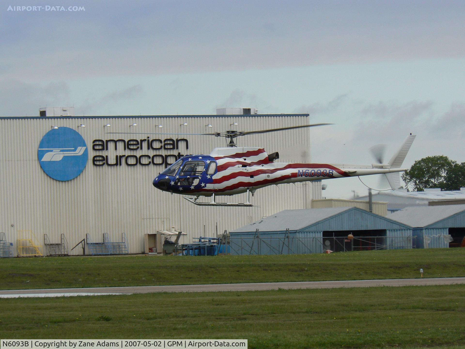 N6093B, 1992 Eurocopter AS-350B-2 Ecureuil Ecureuil C/N 2670, New helo at Grand Prairie Eurocopter Plant