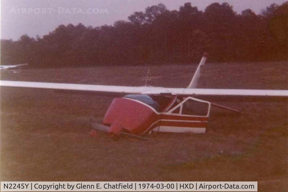 N2245Y, Cessna C177 C/N unknown, Pilot stalled on take-off with 30kt crosswind.  Minor injuries.  Late evening, I just landed in a CH-47 Chinook for building a pontoon bridge to the Island since a barge knocked out the only bridge.